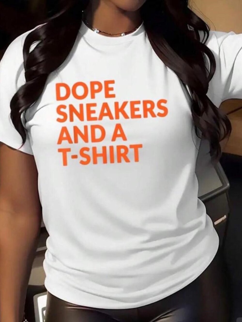 Tee with letter print